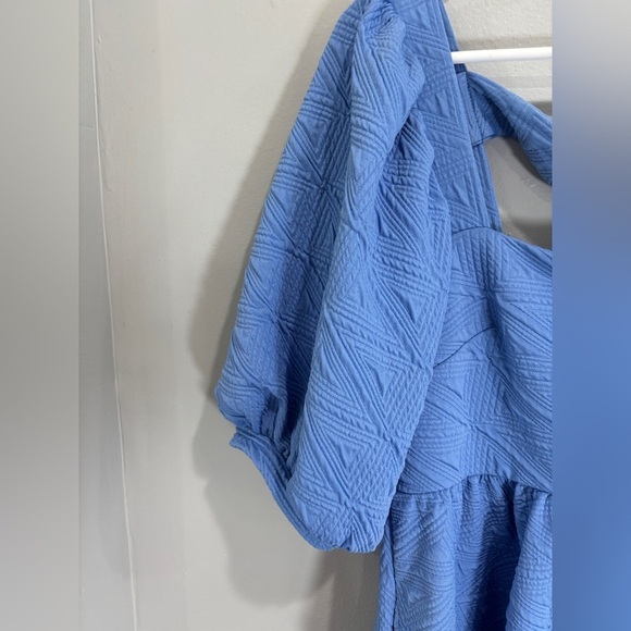 Free People Blue Violet Mini Dress size M sundress sun dress summer beachy - Picture 4 of 14